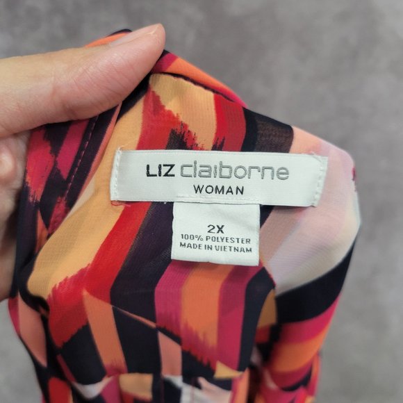 Liz Claiborne Soft Lightweight Sleeveless Button Down 2X - Picture 9 of 10